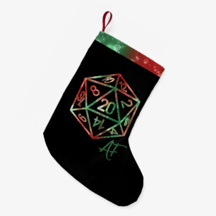 RPG Crit  AF   XMAS Fantasy Tabletop Gamer Dice Small Christmas Stocking
