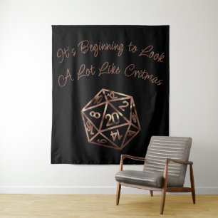 RPG Critmas   Copper Tabletop PnP Roleplayer Dice Tapestry