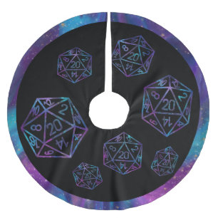 RPG Critmas   Nebula Fantasy Tabletop Gamer Dice Brushed Polyester Tree Skirt