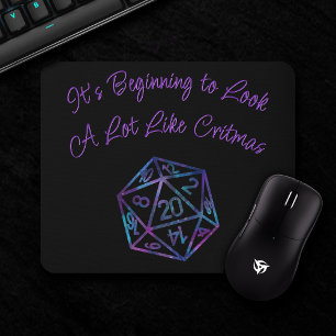 RPG Critmas   Nebula Tabletop PnP Role Player Dice Mouse Pad