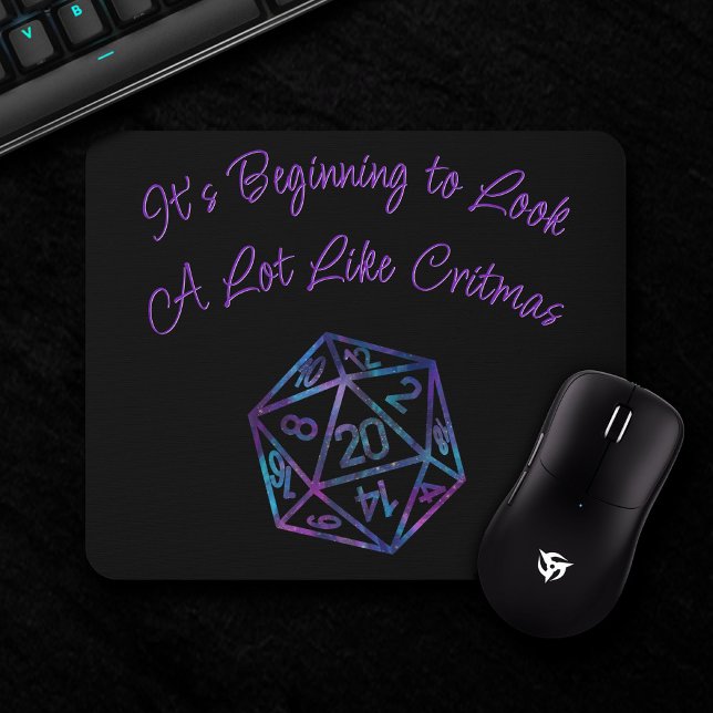 RPG Critmas | Nebula Tabletop PnP Role Player Dice Mouse Pad (Creator Uploaded)