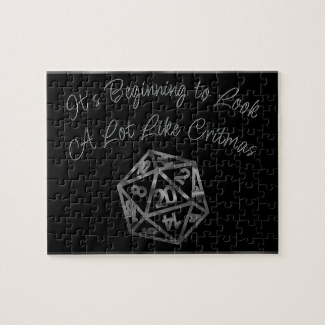 RPG Critmas | Old School Tabletop Roleplayer Dice Jigsaw Puzzle (Horizontal)