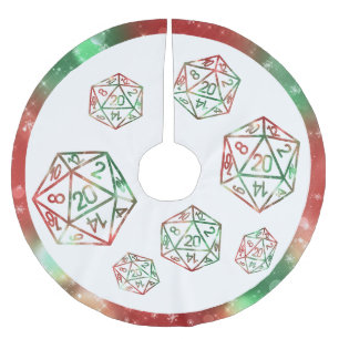 RPG Critmas   XMAS Fantasy Tabletop Gamer Dice Brushed Polyester Tree Skirt