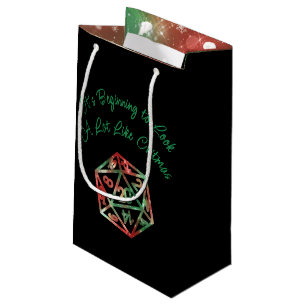 RPG Critmas XMAS Fantasy Tabletop Gamer Dice Small Gift Bag