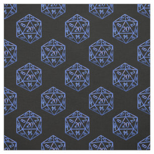 RPG Dice   Blue Old School Tabletop Role Player Fabric