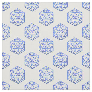 RPG Dice   Blue Old School Tabletop Role Player Fabric