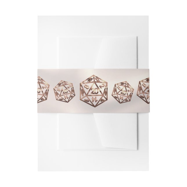 RPG Dice | Copper Fantasy Retro Tabletop PnP Gamer Invitation Belly Band (Front Example)