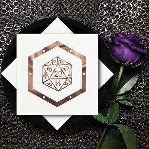 RPG Dice   Copper Fantasy Retro Tabletop PnP Gamer Napkin