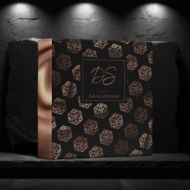 RPG Dice | Copper Fantasy Tabletop Gamer Branding Binder (Creator Uploaded)