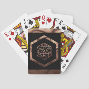 RPG Dice   Copper Old School Tabletop Role Player Playing Cards