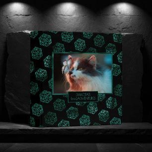 RPG Dice   Emerald Tabletop Retro Gamer Pet Photo Binder