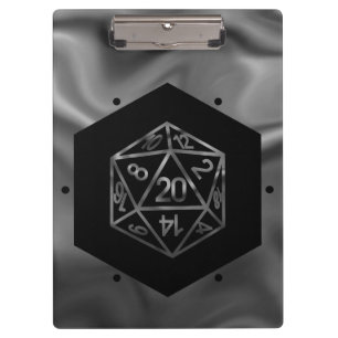 RPG Dice   Fantasy Old School Tabletop Retro Gamer Clipboard