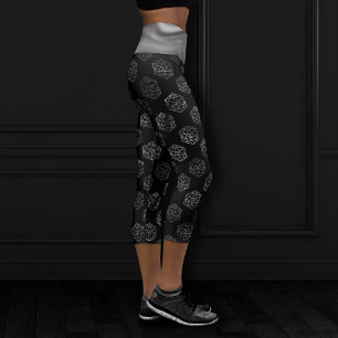 RPG Dice   Fantasy Retro PnP Tabletop Role Player Capri Leggings