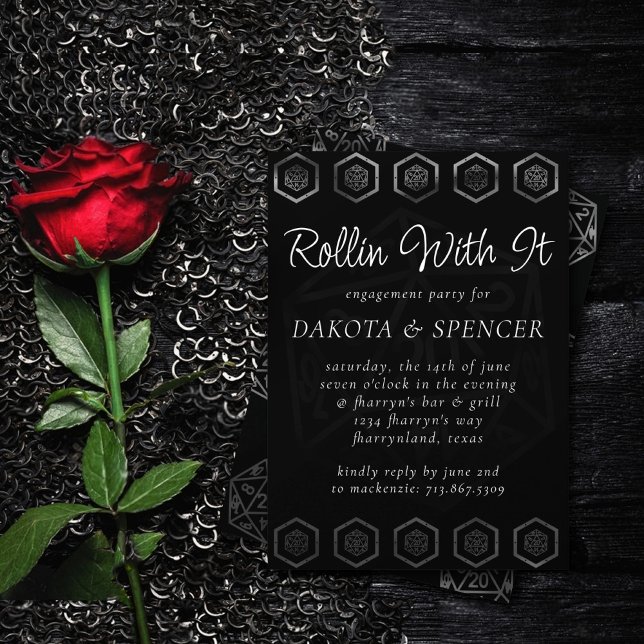 RPG Dice | Fantasy Tabletop Retro PnP Gamer  Party Invitation (Creator Uploaded)