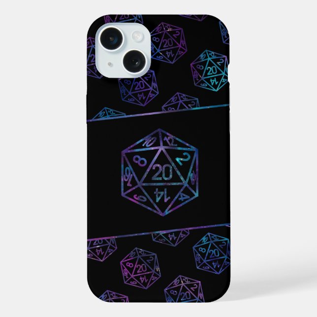 RPG Dice | Galaxy Fantasy PnP Tabletop Roleplayer iPhone Case (Back)