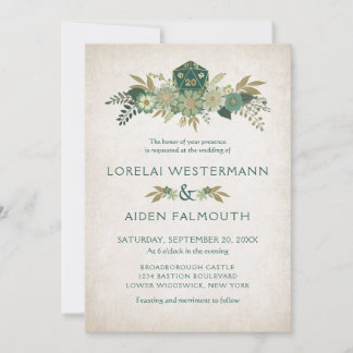 RPG Dice Gamer Wedding Invitation