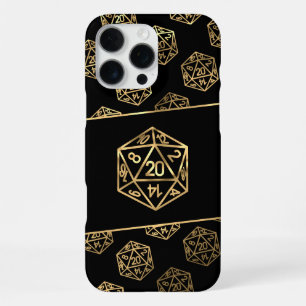 RPG Dice Gold Fantasy Old School Tabletop Gamer iPhone 16 Pro Max Case