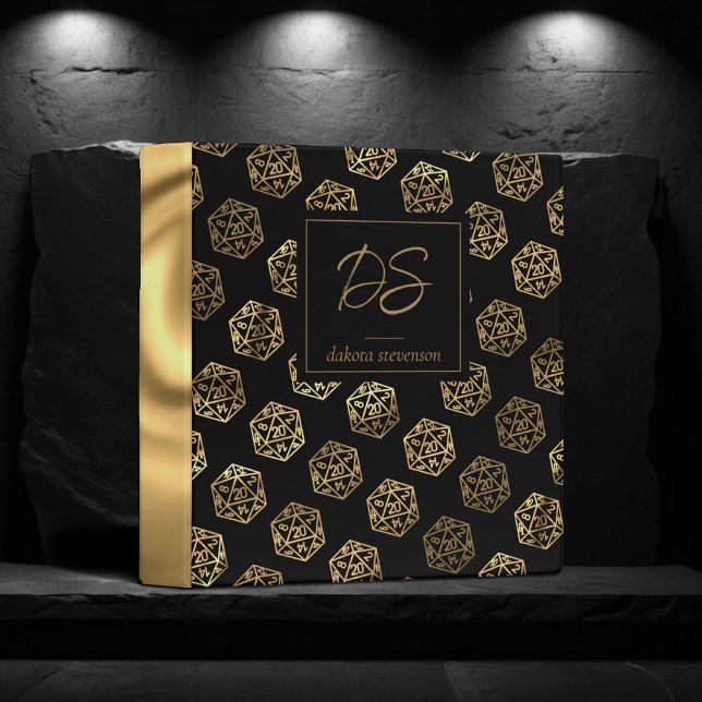 RPG Dice | Gold Fantasy Tabletop Gamer Branding Binder (Creator Uploaded)