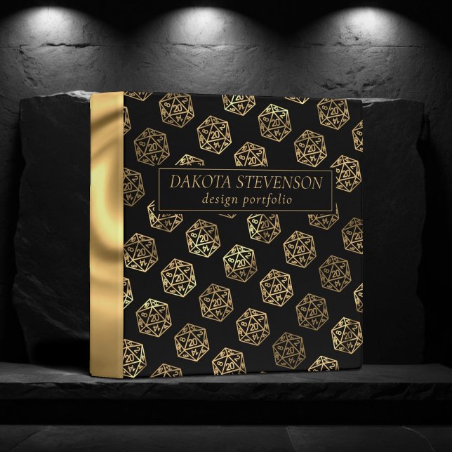 RPG Dice | Gold Fantasy Tabletop Gamer Branding Binder (Creator Uploaded)