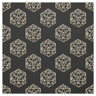 RPG Dice   Gold Old School Tabletop PnP Roleplayer Fabric