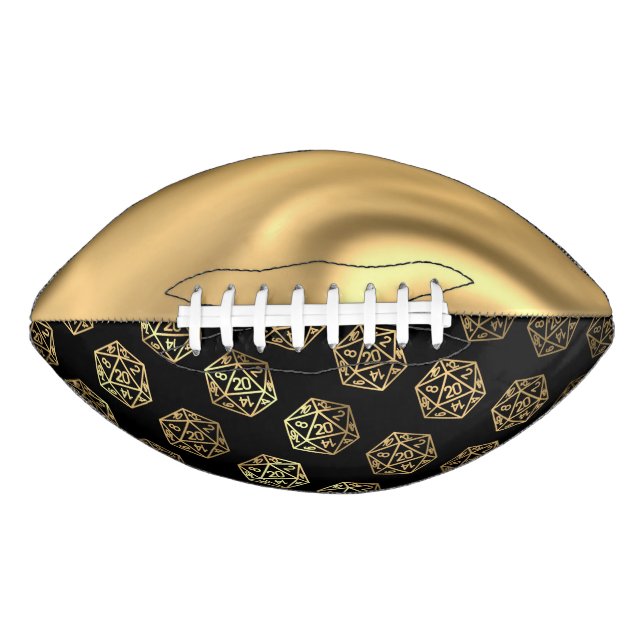 RPG Dice | Gold Old School Tabletop Role Player Football (Front)