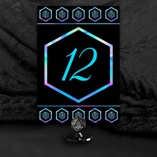RPG Dice   Holo Old School Tabletop PnP Roleplayer Table Number