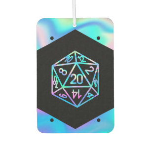 RPG Dice Holo Old School Tabletop Role Player Air Freshener
