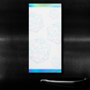 RPG Dice Holo Old School Tabletop Role Player Magnetic Notepad