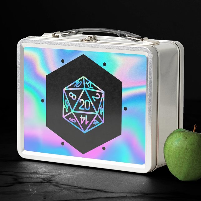 RPG Dice | Holo Old School Tabletop Role Player Metal Lunch Box (Creator Uploaded)