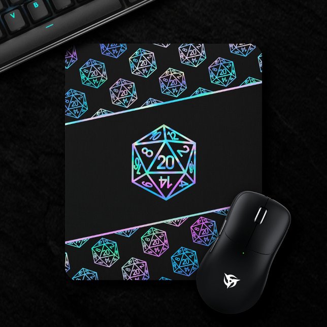 RPG Dice | Holo Old School Tabletop Role Player Mouse Pad (Creator Uploaded)
