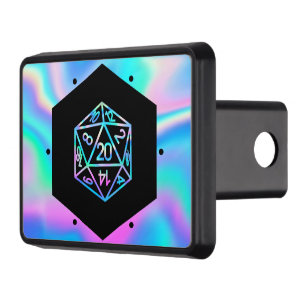 RPG Dice   Holo Old School Tabletop Role Player Trailer Hitch Cover