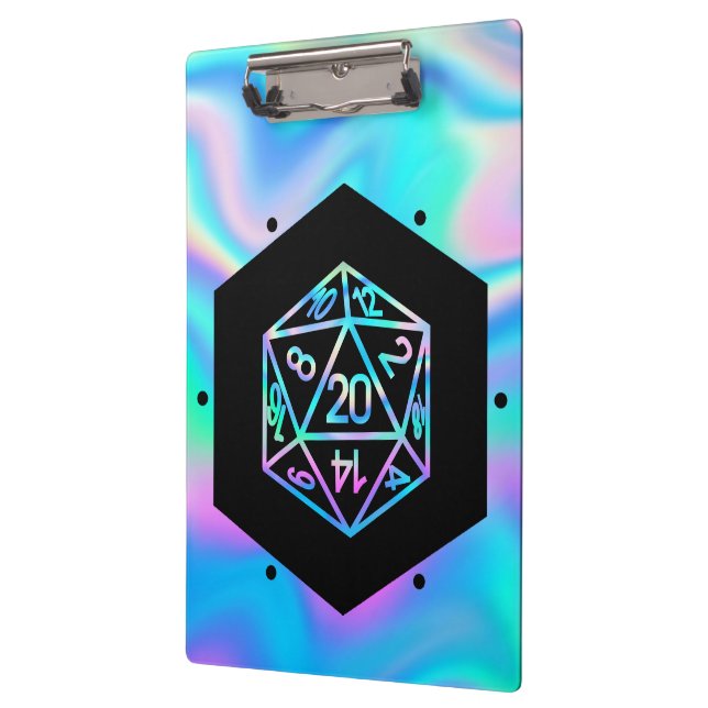 RPG Dice | Holo Retro Tabletop Role Player Custom Clipboard (Left)