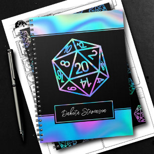 RPG Dice   Holo Tabletop PnP Role Player Character Notebook