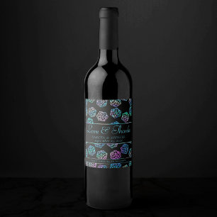 RPG Dice   Holo Tabletop PnP Roleplayer Thank You Wine Label