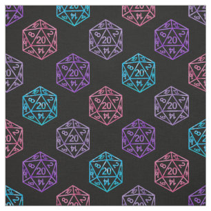 RPG Dice   Iridescent Retro Tabletop Role Player Fabric