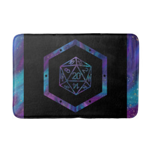 RPG Dice   Nebula Fantasy Retro Tabletop PnP Gamer Bath Mat