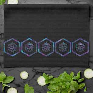 RPG Dice   Nebula Fantasy Retro Tabletop PnP Gamer Kitchen Towel