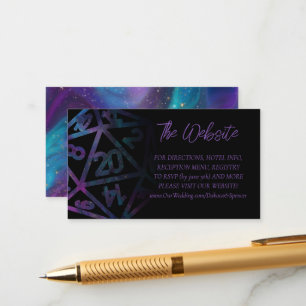 RPG Dice Nebula Fantasy Tabletop Gamer Website Enclosure Card