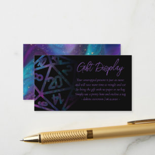 RPG Dice   Nebula Fantasy Tabletop Gift on Display Enclosure Card