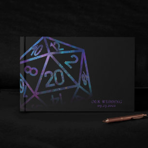 RPG Dice   Nebula Fantasy Tabletop Retro PnP Gamer Guest Book
