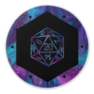 RPG Dice   Nebula Old School Tabletop Role Player Ceramic Knob