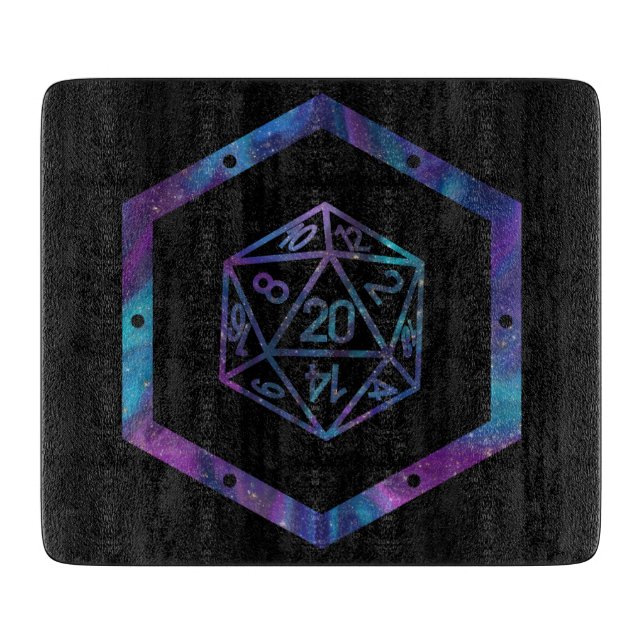 RPG Dice | Nebula Old School Tabletop Role Player Cutting Board (Front)
