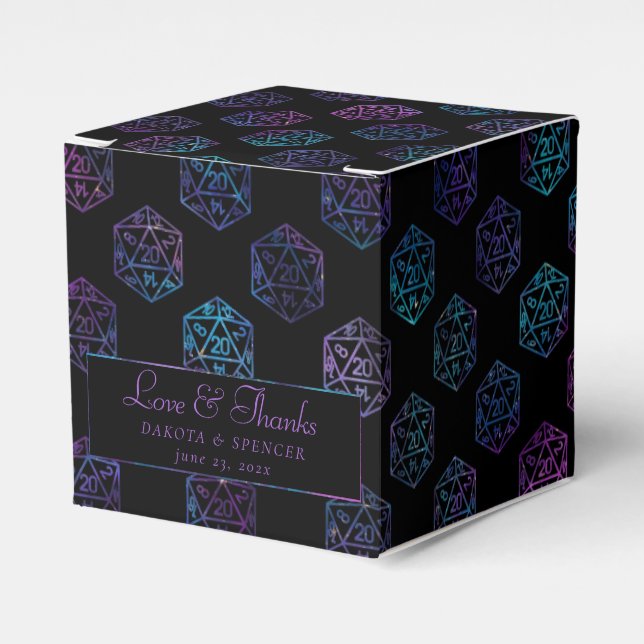 RPG Dice | Nebula Tabletop Roleplayer Thank You Favor Box (Front Side)