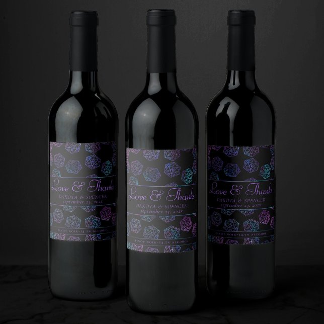 RPG Dice | Nebula Tabletop Roleplayer Thank You Wine Label (Creator Uploaded)