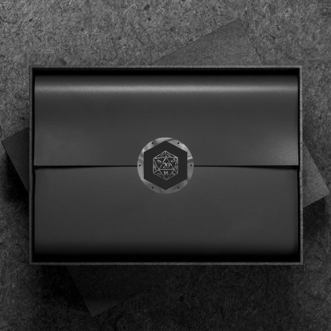 RPG Dice | Retro Old School Tabletop Role Player Classic Round Sticker (Creator Uploaded)