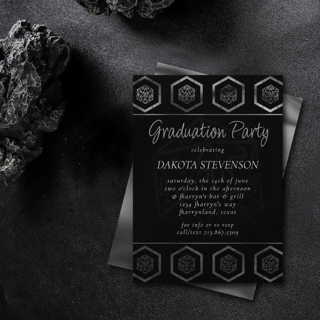 RPG Dice | Retro Old School Tabletop Role Player Invitation (Creator Uploaded)