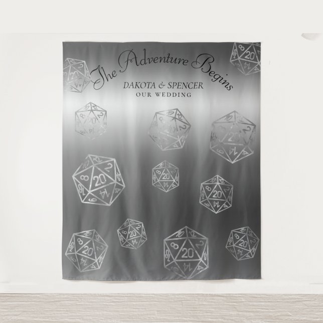 RPG Dice | Retro Tabletop Roleplayer Photo Booth Tapestry (Front)