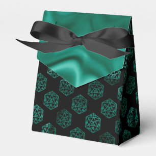 RPG Dice Teal Green Retro Tabletop Roleplayer Favor Box