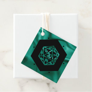 RPG Dice   Teal Tabletop PnP Roleplayer Thank You Favour Tags