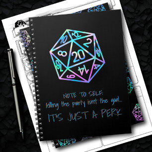 RPG DM Humour Holo   Retro Killing Party is a Perk Notebook